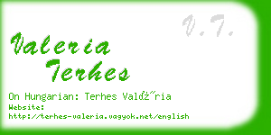 valeria terhes business card